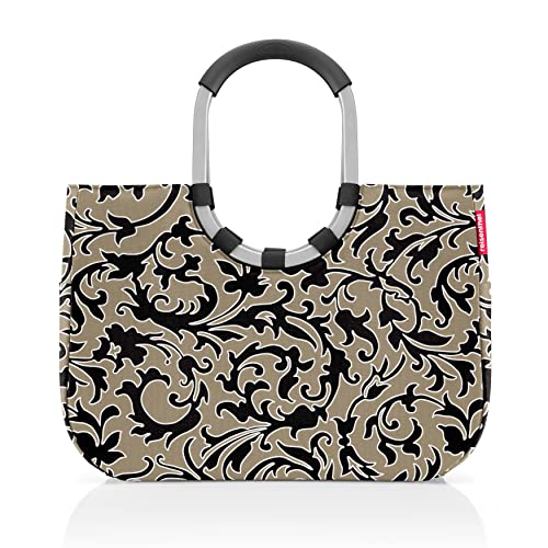 reisenthel loopshopper L baroque marble  Sac robuste avec compartiments pratiques en bouteilles PET recyclées  Design charmant et hydrofuge