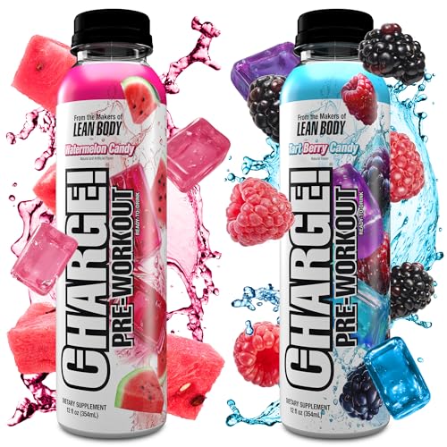Image of LABRADA Charge Pre Workout Taster Pack RTD Drink - Pump, Energy, Endurance with 10g Glycerol, 6g L-Citrulline Malate, 4g Beta Alanine, 300mg Caffeine, + Total Hydration, 2 Servings