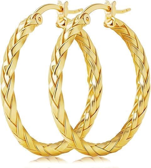 14K Gold Huggie Hoop Earrings for Women - Small Minimalist Earrings