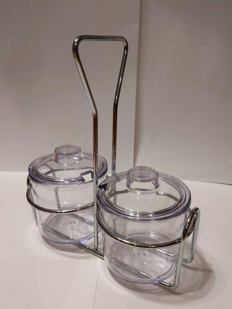 Stainless Steel Condiment Rack SLCJH002 with Plastic Jars PLCJ007 -