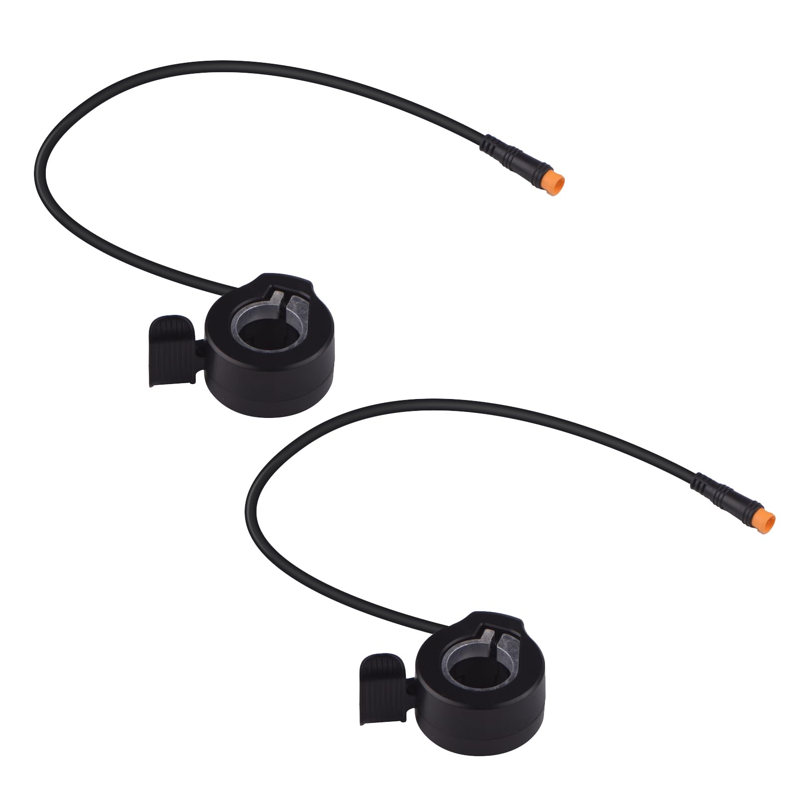 Tsinghwang 2 Pack Electric Bike 130X Thumb Throttle 12-72V SM/Waterproof Connector,11.8" Length Wire Ebike Accessories,Speed Control Accelerator