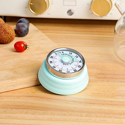 No Battery Mechanical Timer, Kitchen Timer With Magnet, Time Manager, Can Be Used For Cooking, Learning, Baking, Exercise, Etc, Beautiful Appearance, Easy To Use (Green) #TOP6