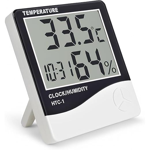 GLUN HTC-1 Digital Wall Clock Thermometer