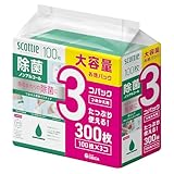 日本製紙クレシア(NIPPON PAPER CRECIA) スコッティ ウェットティッシュ つめかえ用 除菌 ノンアルコール 【100枚×3コ】×8パック 77153*8