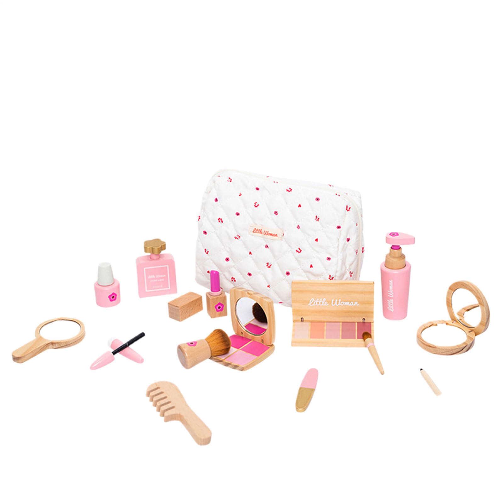 Juego de juguetes de maquillaje de madera, maquillaje de madera