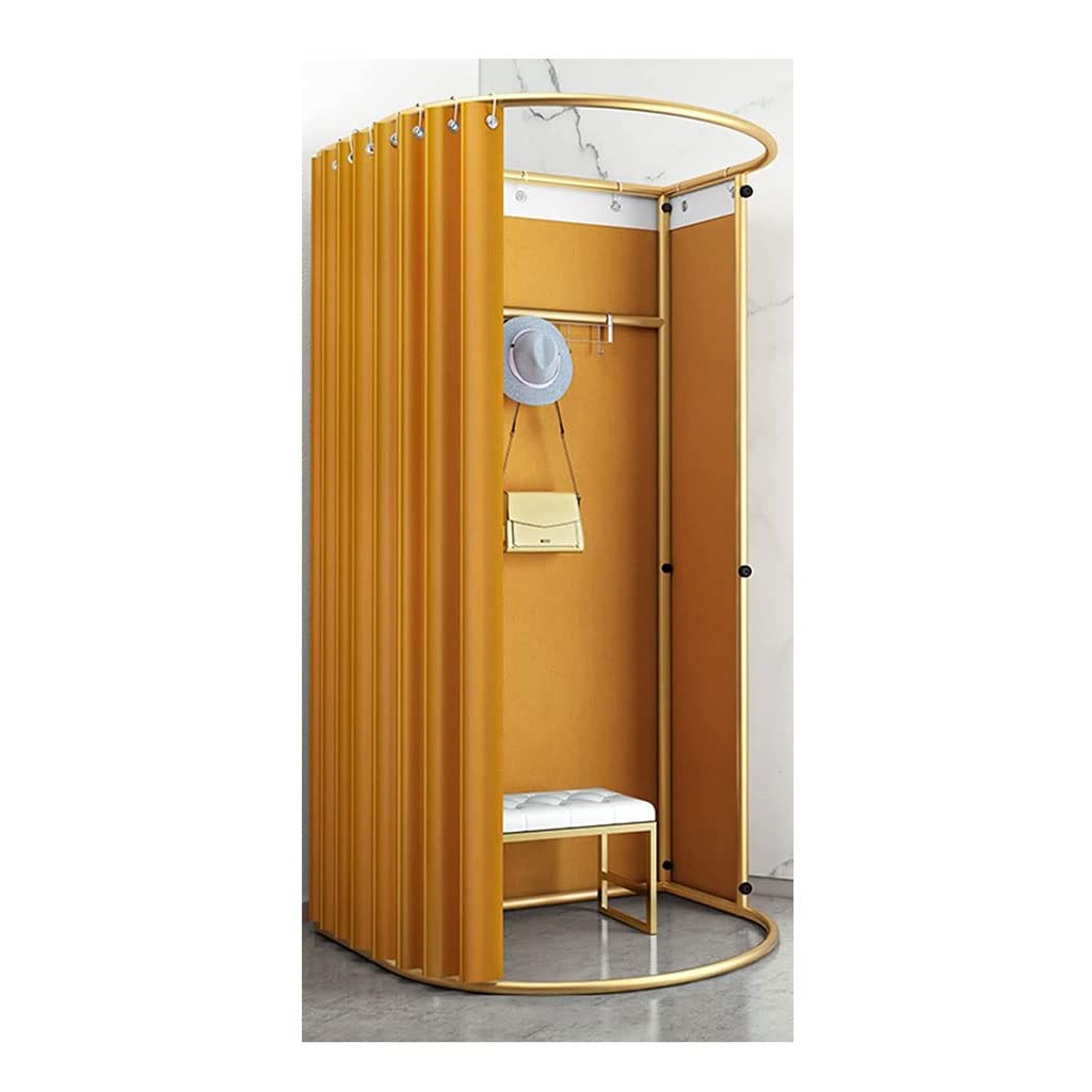 SIAMZYWV Fitting Room Clothing Store Fitting Room Freestanding Changing Room with Metal Frame Suitable for Shopping Mall Clothing Store Office Dressing Room Corner