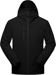 FIT SPACE Specialist Ski Jacket for Men Waterproof 15K Windproof Winter Snowboarding Snow Coat Hooded Raincoat