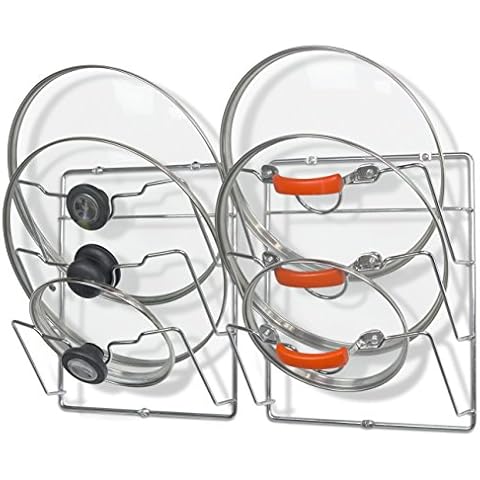 2 Pack Simple Houseware Pot Lid Organizer Rack Cover