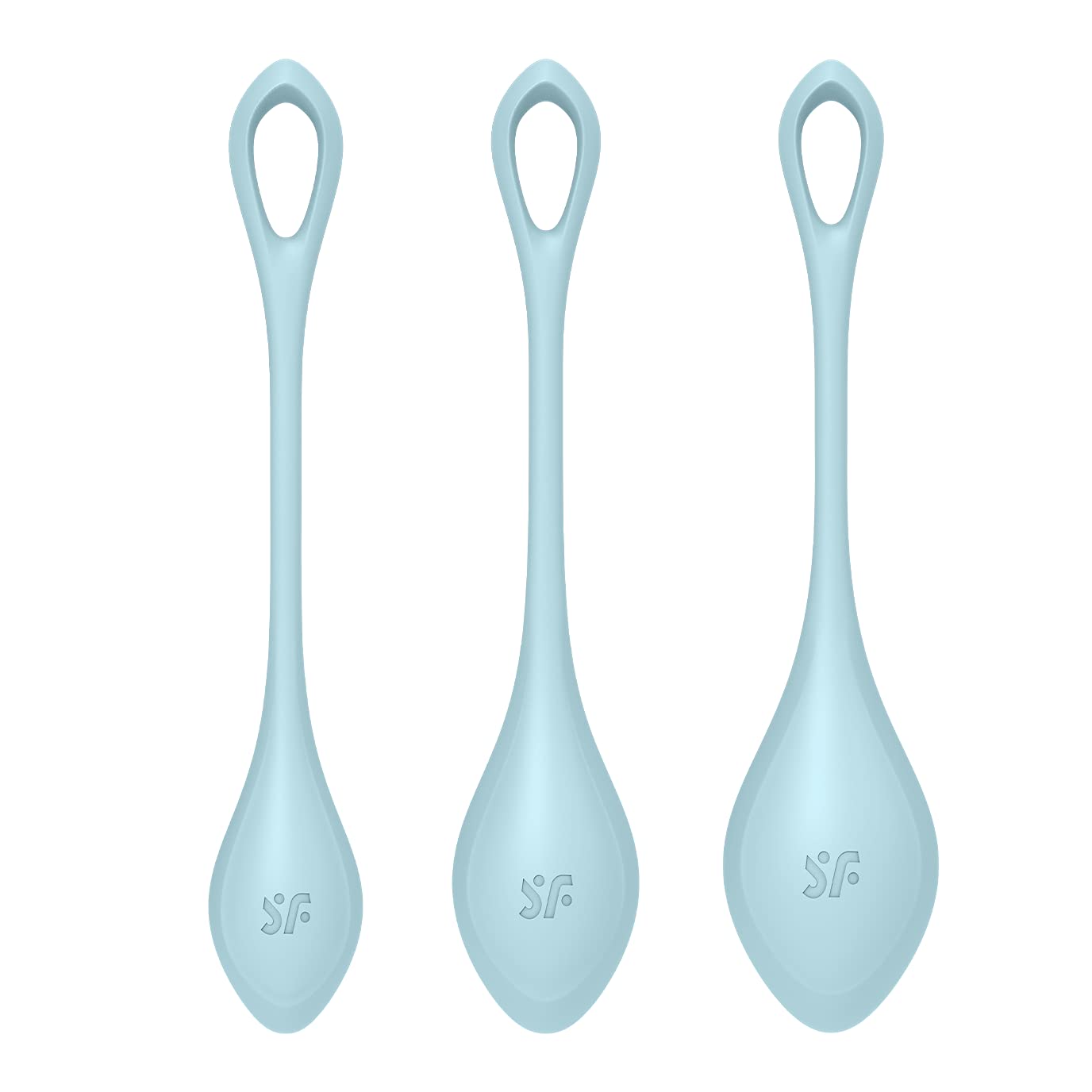 Satisfyer Yoni Power 2 Boules d'amour | Set de 3 boules d'entraînement du plancher pelvien en silicone | Boules de Kegel pour femmes | 22-73g et 2-3cm | Débutants & Avancés | Boule de geisha