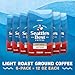 Seattle’s Best Coffee, Light Roast Ground Coffee, Lighthouse, 100% Arabica, 6 Bags (12 oz Each)