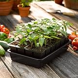 Gardener's Supply Company GrowEase Self Watering Seed Starting Kit | 24- Cell, Holds 3 Quarts of Soil | Capillary Mat, Cover and Water Reservoir Included, 100% Recycled Plastic