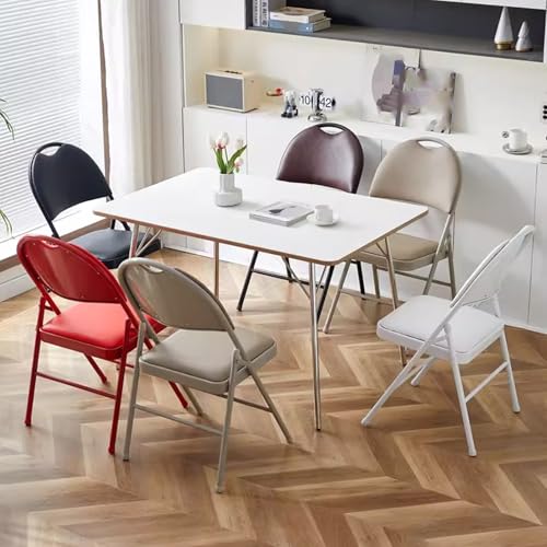 Chaise pliante compacte dossier pour bureau maison et salle à manger - 4
