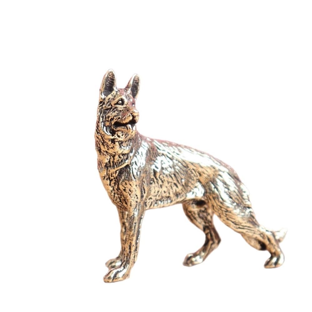 Huffa Brass Pure Dog Retro Desktop Tea Pet Ornament For Home Decor