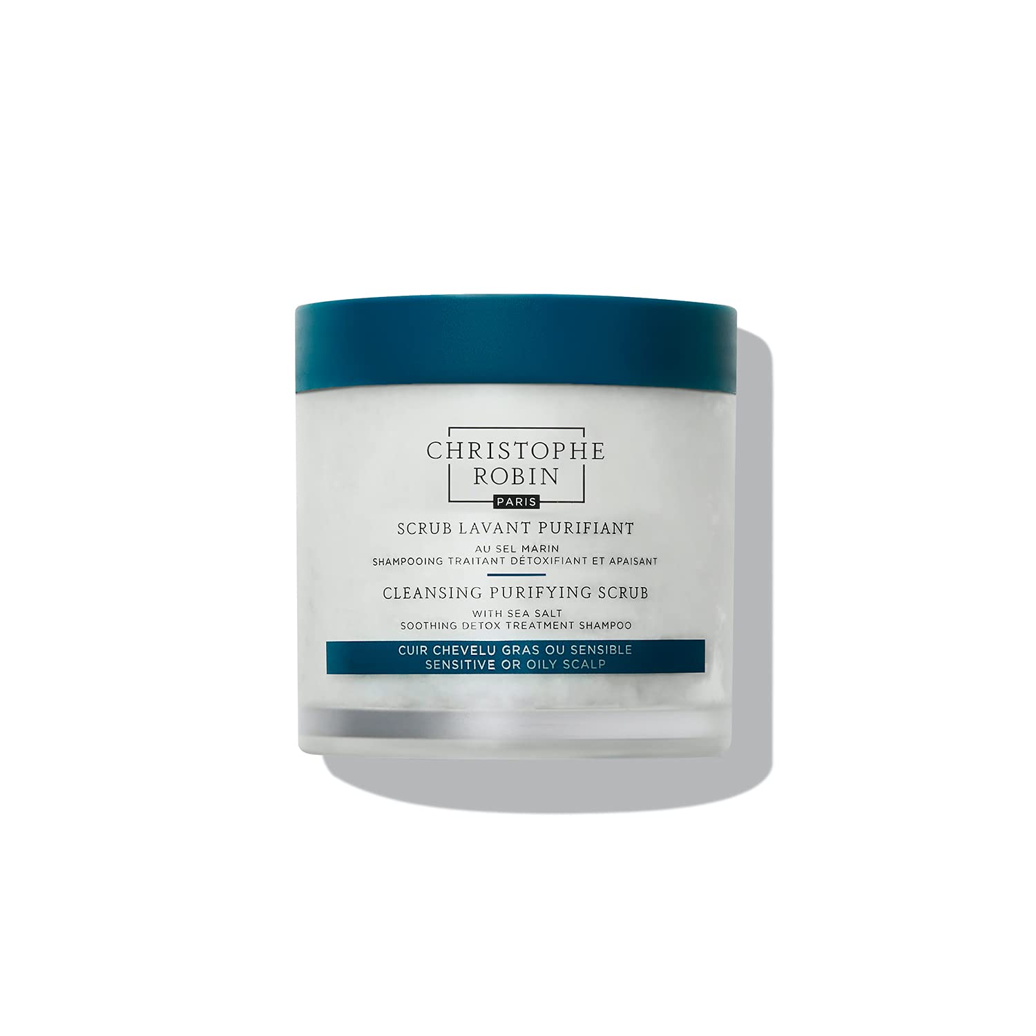 Christophe Robin Cleansing Purifying Scrub with Sea Salt Oz | Scalp detailed view