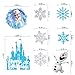 UUKD Frozen Elsa Birthday Cake Topper, Cartoon Cake Decorations, Winter Princess Theme Cake Toppers for Kids party, Blue