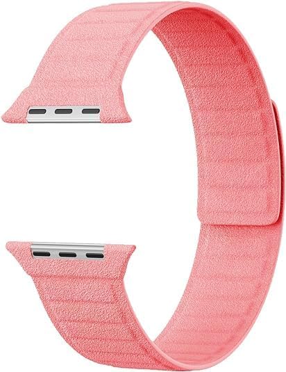 Miniatura 3 de LKEITY Correas magnéticas de cuero para Apple Watch Band 1.929 in 1.811 in 1.772 in 1.732 in 1.654 in 1.614 in 1.575 in, correa de cuero con imán