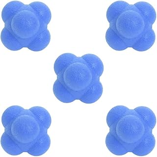 Timcryxient Coordination Reflex Agility - Pelota de reacción hexagonal para tenis, color azul