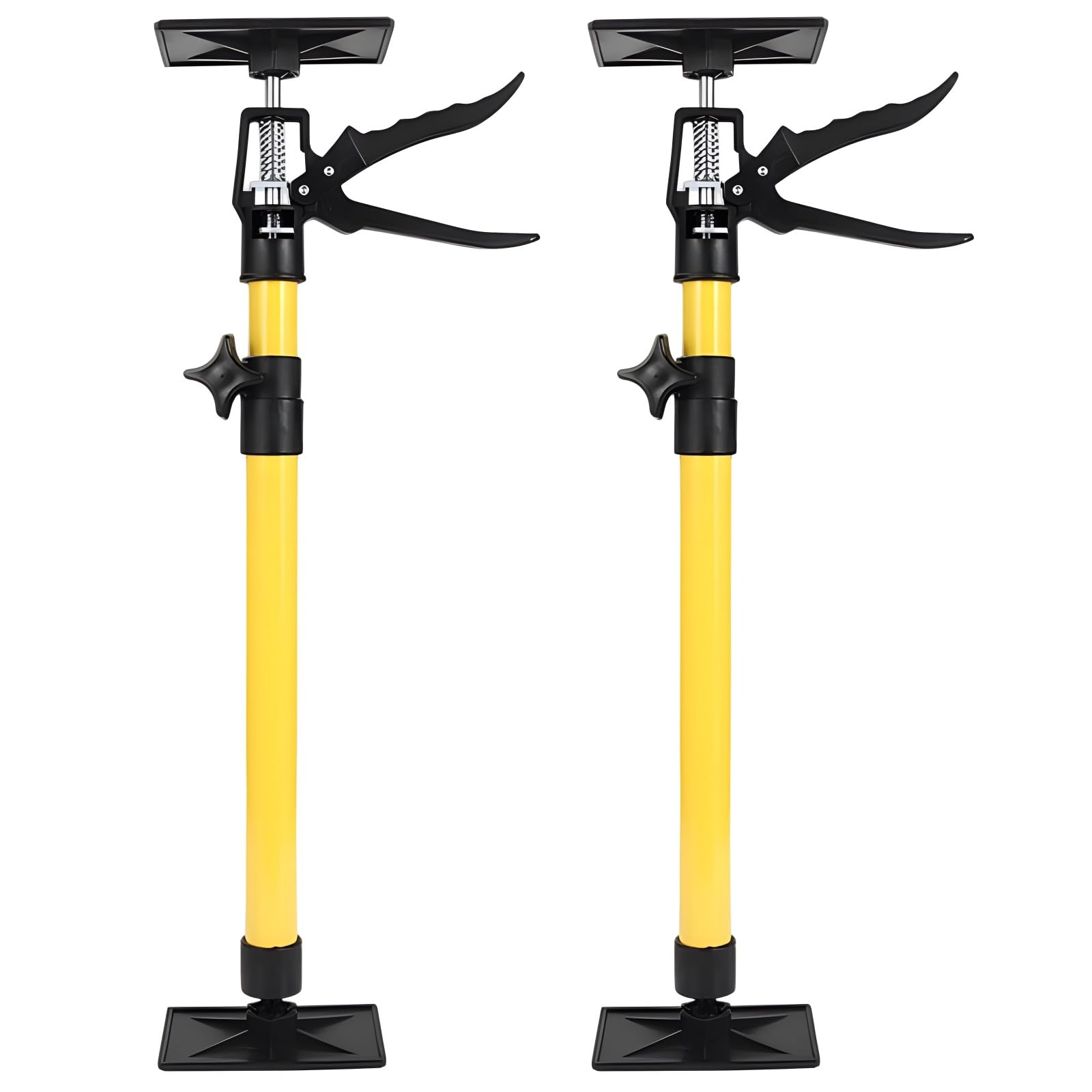 Morlinca Yellow 2Pack Telescopic Quick Support Rod Cabinet Jack Support 40Kg Capacity Prop Lifter Woodworking Tools For Easy Upper Cabinet Installation,,A
