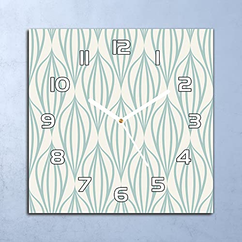 Horloge en verre avec aiguilles blanches impression moderne 30cm - 3