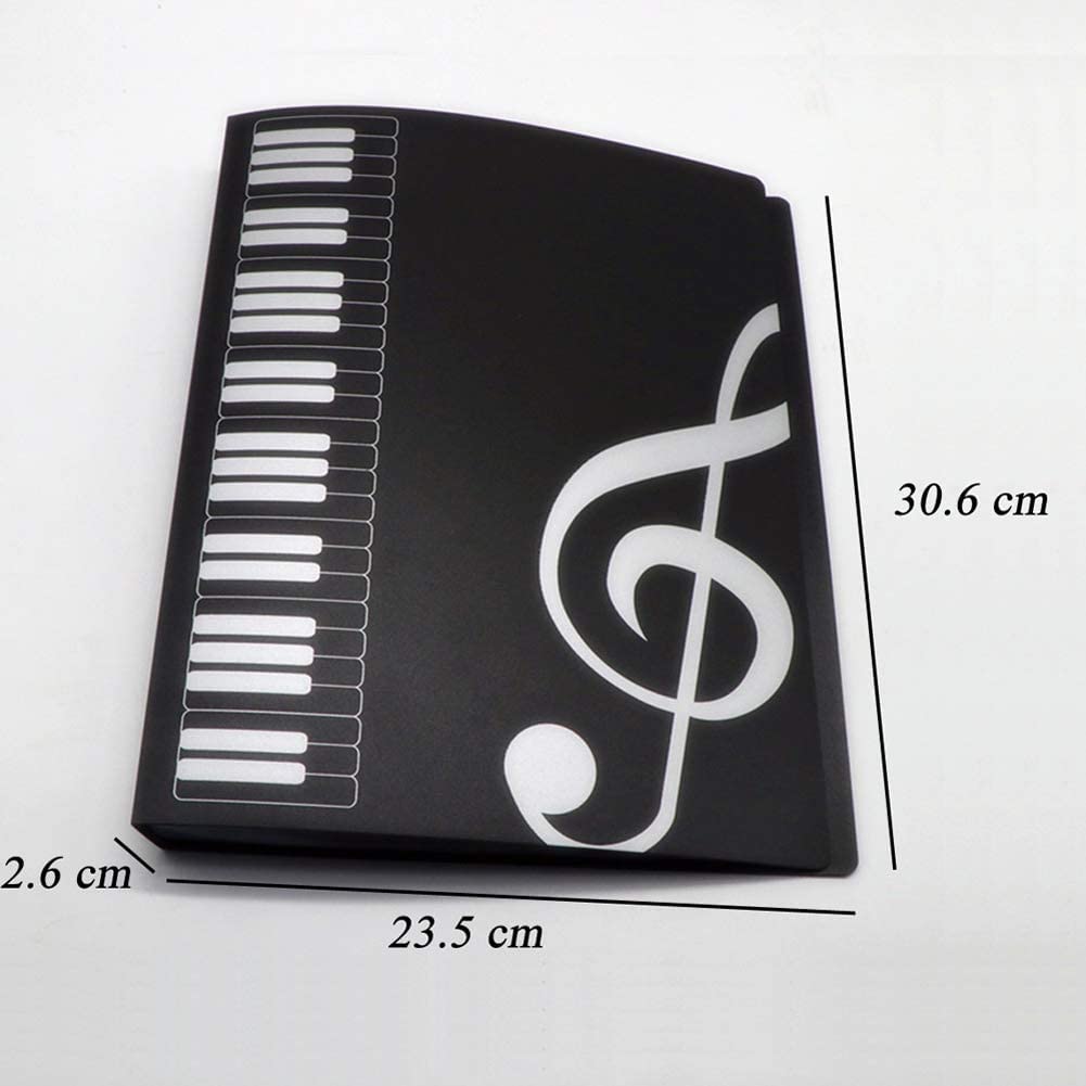 Classeur à Partitions Pour Chorale Et Piano - Format 32x24.5 Cm - Pages Semi-transparentes - Couleur Rose