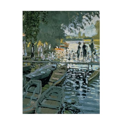Canvas Wall Art - Claude Monet 'Bathers at La Grenouillere, 1869' Wall Art for Living Room, Bedroom, or Office Décor by Trademark Fine Art