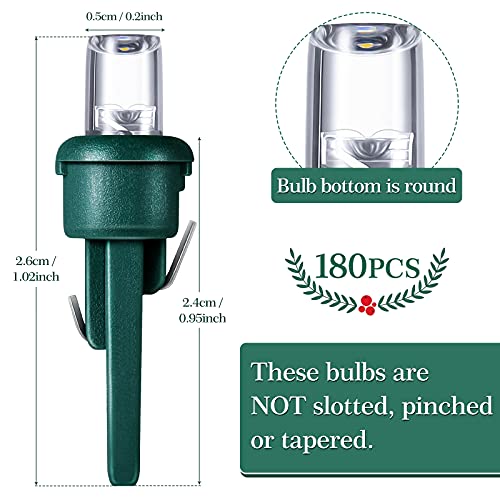Honoson 180 Count 5 Mm Led Christmas Replacement Bulbs Bulk Wide Angle Christmas Light Bulb Xmas Tree String Light Replacement Bulb Festival Light Decoration thumb #1