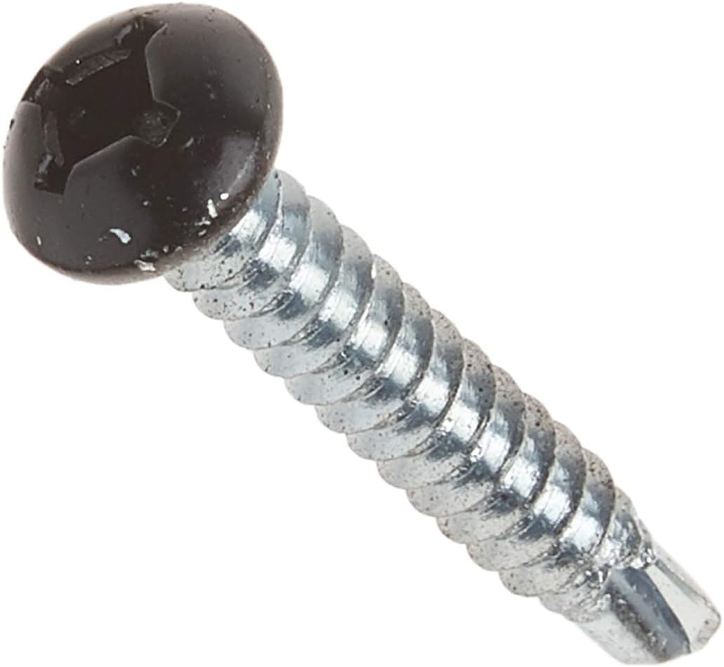 AP Products 012-PTK500BL 8 X 1-1/4 Black Pan Head Square Recess Screw - Pack of 500