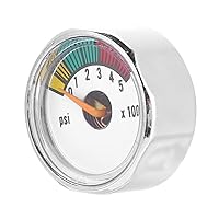 Vista 2 de Medidor de presión de Paintball de 0-5000 psi Mini manómetro aleación de aluminio 0.886 in Medidor de dial PCP Manómetro PCP Montaje trasero