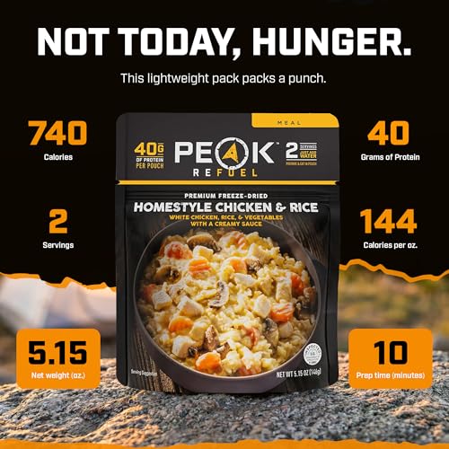 Peak Refuel Homestyle Chicken and Rice Freeze-Dried Camping Meal - Image 4
