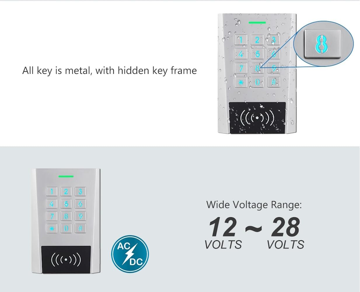 Person opening door with smartphone via Bluetooth