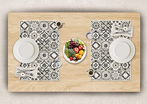 Vilber, juego de 2 manteles individuales Vinilo (30,5x45,6x0,22 cm), Antimanchas, Antideslizantes y resistentes al calor. Combinables con caminos de mesa y alfombras. KOLLAR 05 Cover