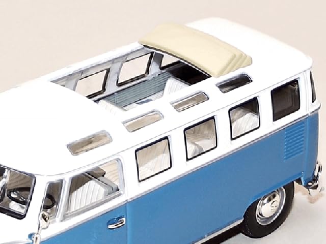 Amazon.com: 1962 Micro Bus Van with Open Roof Blue and White 1/43