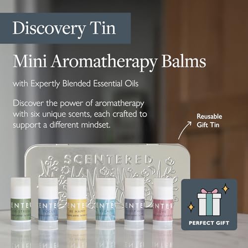 Scentered Aromatherapy Gift Set, Mini Roll On Essential Oil Balms for Sleep, Focus, Stress-Relief, Calm, Mood Boost - 6 x Premium Blends, 100% Natural - Aromatherapy Gifts for Women - Image 3