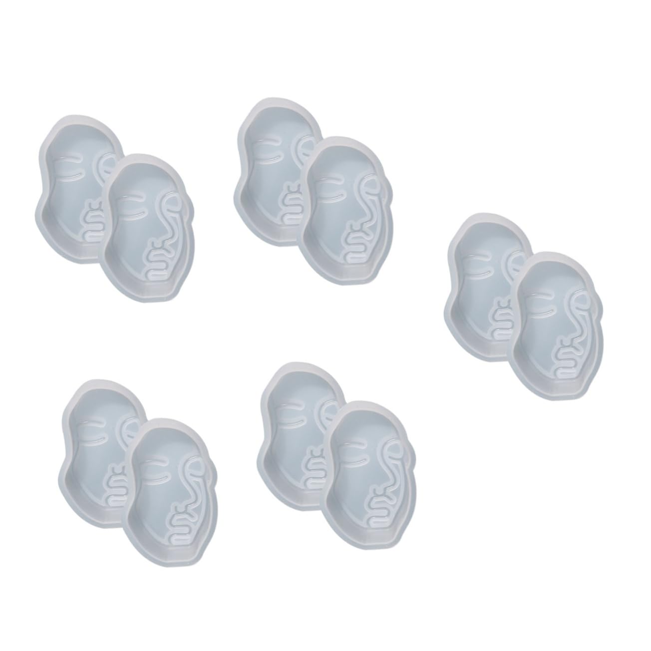 Gadpiparty 5 Set Stampo Silicone Per Saponi Da Flessibile E Riutilizzabile Per Creazioni Fai Da Te Per Decorazioni E Regali Unici 2 Pezzi*5
