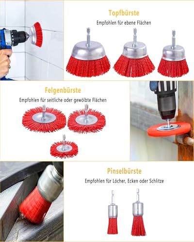 Brosse Nylon Perceuse pour éliminer la rouille tenace sans effort physique - 3