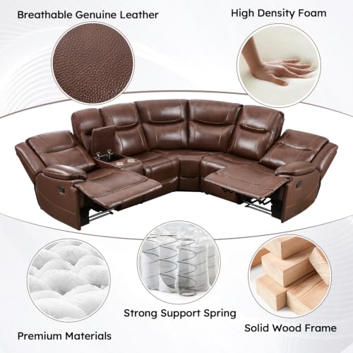 ANJ Genuine Leather Recliner