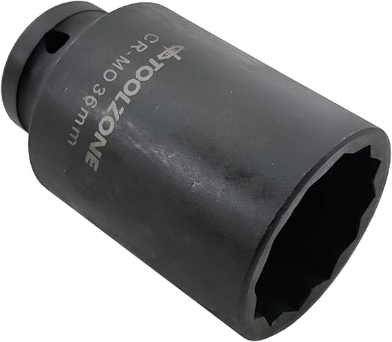 36mm Deep Impact Socket 1/2 Drive Hub Nut Flywheel Socket Bi Hex 12-Point
