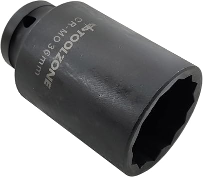 36mm Deep Impact Socket 1/2 Drive Hub Nut Flywheel Socket Bi Hex 12-Point