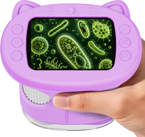 Image of 1000X Handheld Digital Microscope for Kids (Purple)