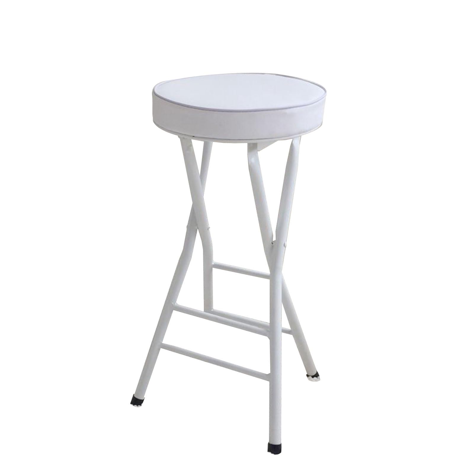 DHJUSPS Taburete de Bar de la Barra Plegable Blanca sin Respaldo Silla Plegable portátil para Cocina o Sala de recreación de 25 Pulgadas de Altura de Contador Interior de la Empresa Thriving