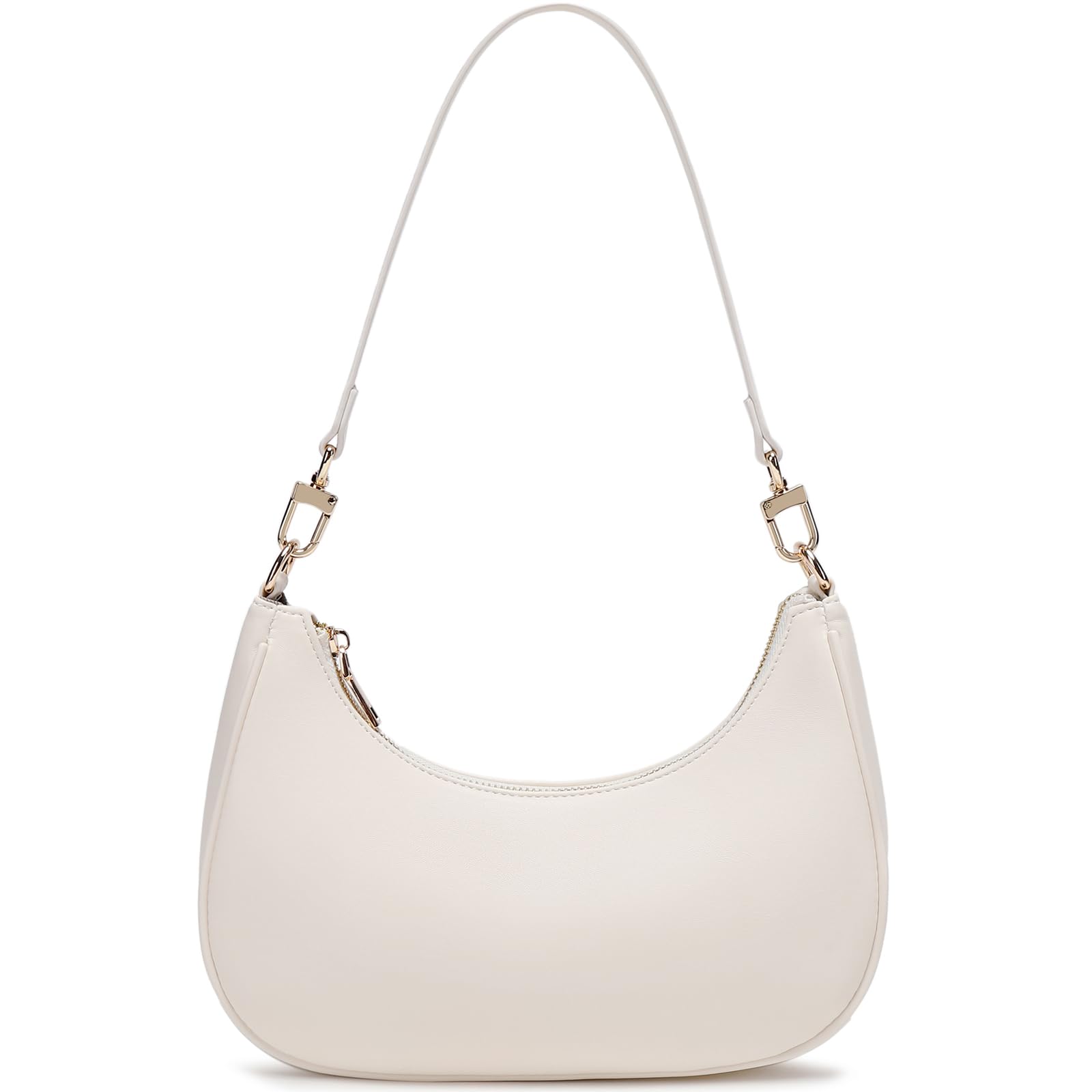 Women's Shoulder Bags Cute Hobo Purses Vintage Handbags with Zipper Lightweight Underarm for Dating Shopping Gift (Beige)
