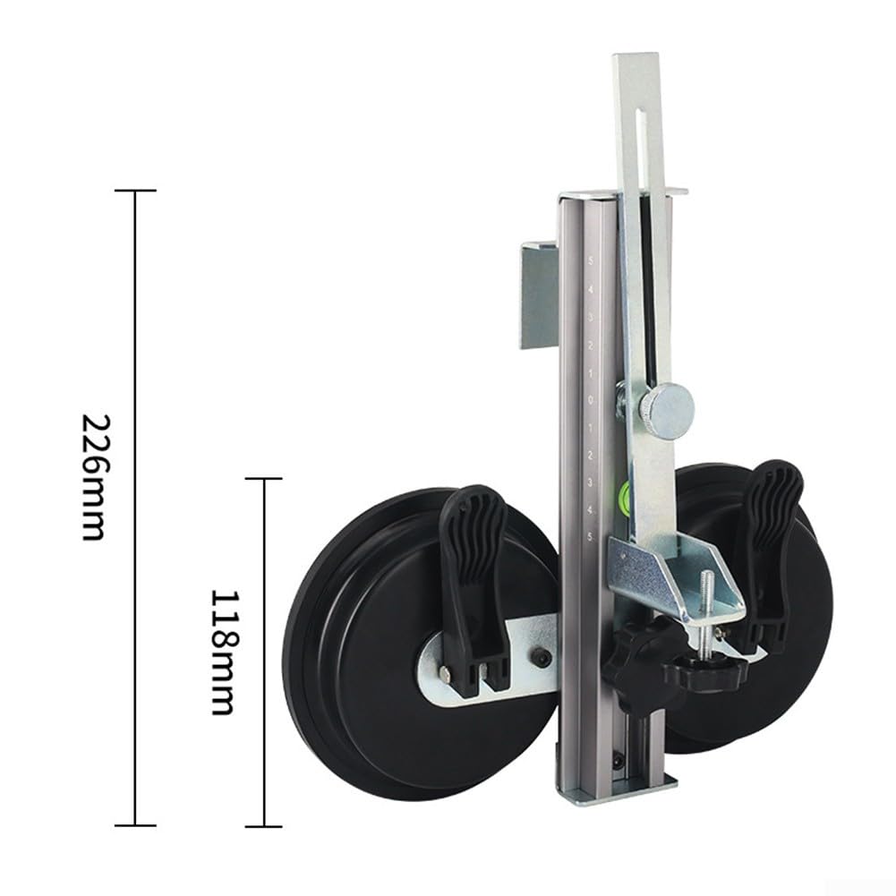 Supporto regolabile a ventosa, staffa da parete in lega di alluminio con filettatura da 1/4" e 5/8", supporto flessibile per livelli su vetro e piastrelle (C)