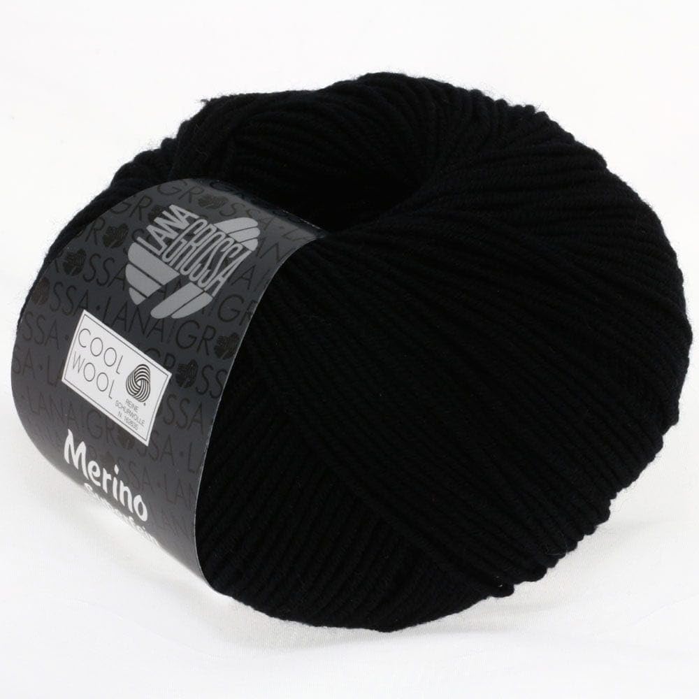 Lana GrossaCool Wool Yarn, 433 Black
