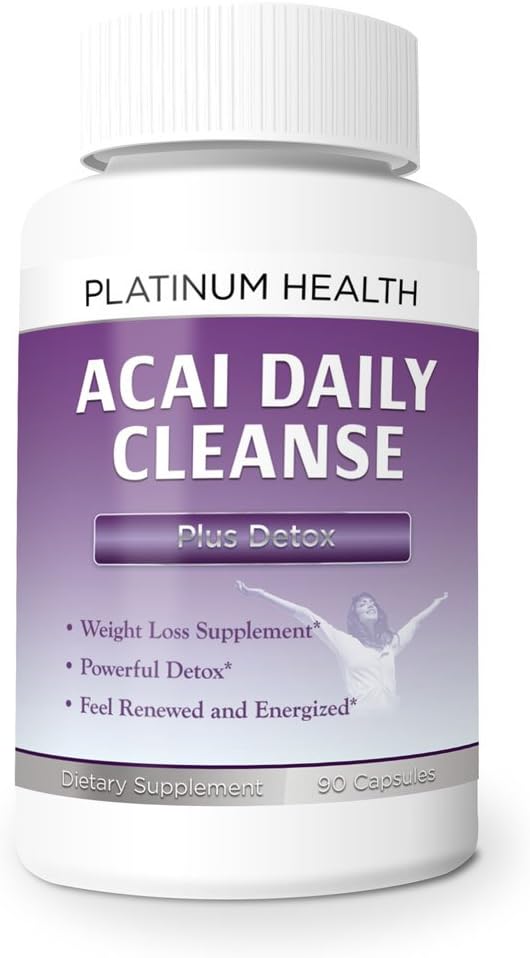 Acai Berry Daily Cleanse & Detox 90 Capsules * Powerful Detox * Natural Weight Loss * 90 Capsules