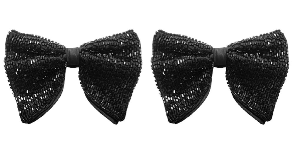 ARHANT TRADING COMPANY Men's designer Premium Butterfly Embroidery Cut Dana tuexido Fabric Big Bow Tie For Men (pack of 2)-picture-10