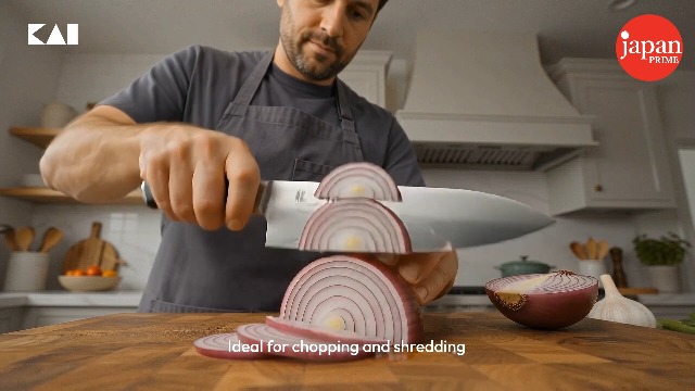 Buy Kai High Carbon Stainless Steel Chef's Knife, Black & Silver