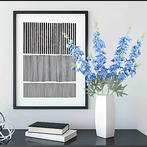 Ferial BLUE FEIYAN GRASS ARTIFICIAL FLOWER Blue Silk Larkspur Flowers 4Pcs Artificial Delphinium Faux Snapdragon Long Stem Fake Plant Spray Arrangement thumb #6