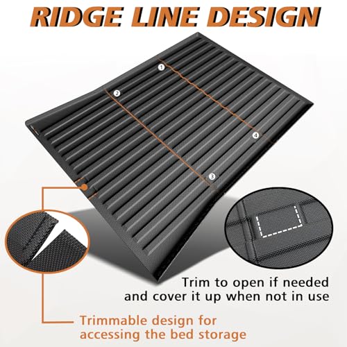Image of TripleAliners Truck Mat Compatible with 2023-2025 Tesla Cybertruck Accessories, Truck Bed Mat Heavy Duty Custom Fit All Weather Protection TPE Pickup Liner