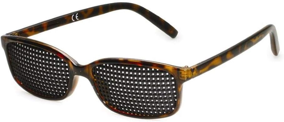 Gafas estenopeicas 415-IMP - plaza Rejilla - marrón mármol - Incl. Accesorio