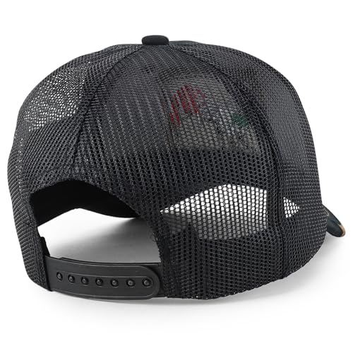 Image of Trendy Apparel Shop Animal Design Square Embroidered Snapback Trucker Cap